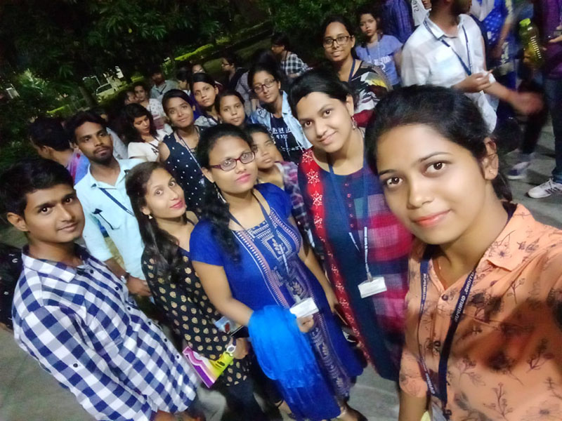 Selfie with friends at GIETU Campus