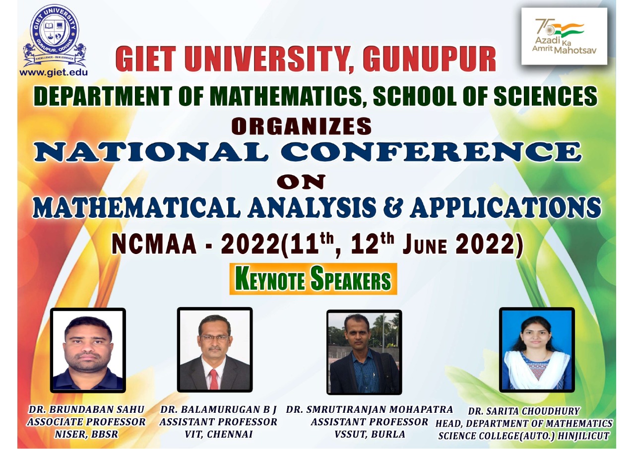 National Conference on Mathematical Analysis & Applicatioins